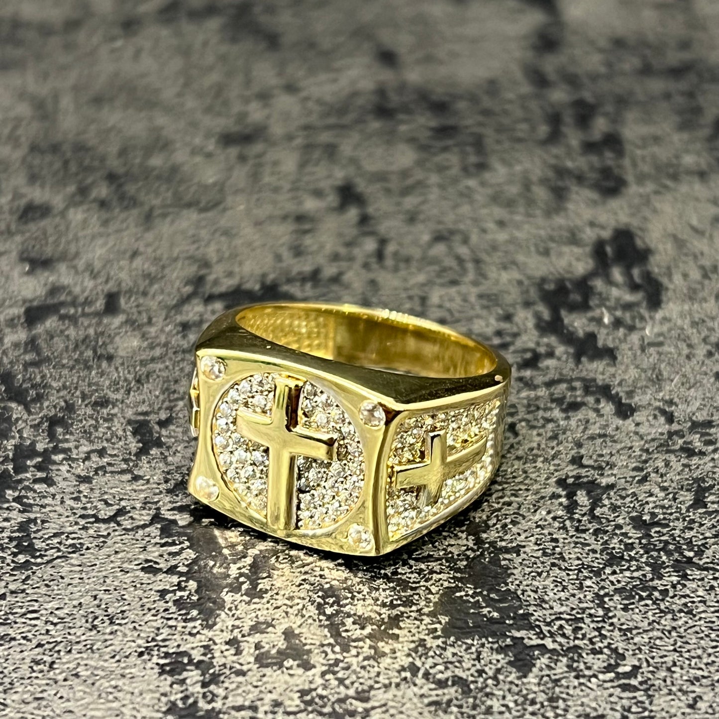 14 karaat gouden heren ring