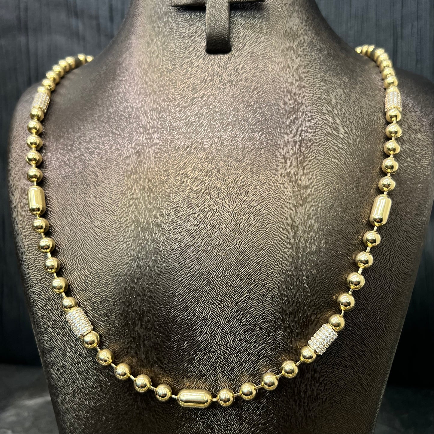 14 karaat gouden kralen ketting