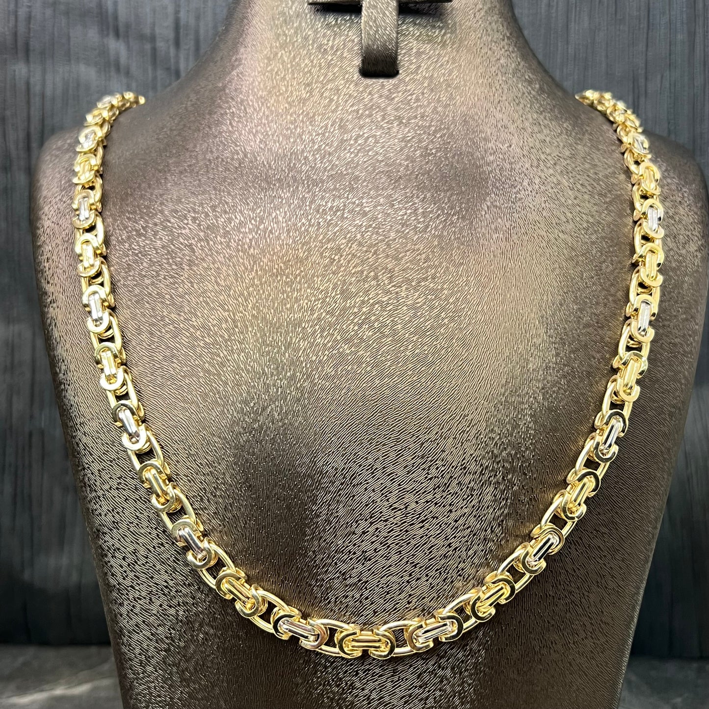 14 karaat gouden koningsketting plat