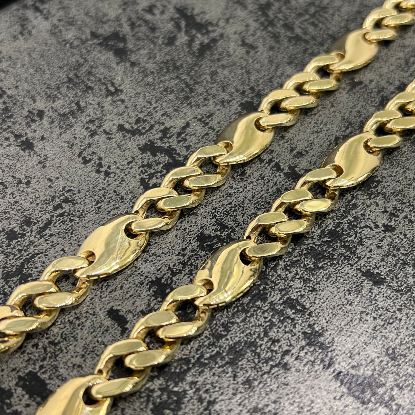 14 karaat gouden Cuban ketting 9,7 mm 65 cm