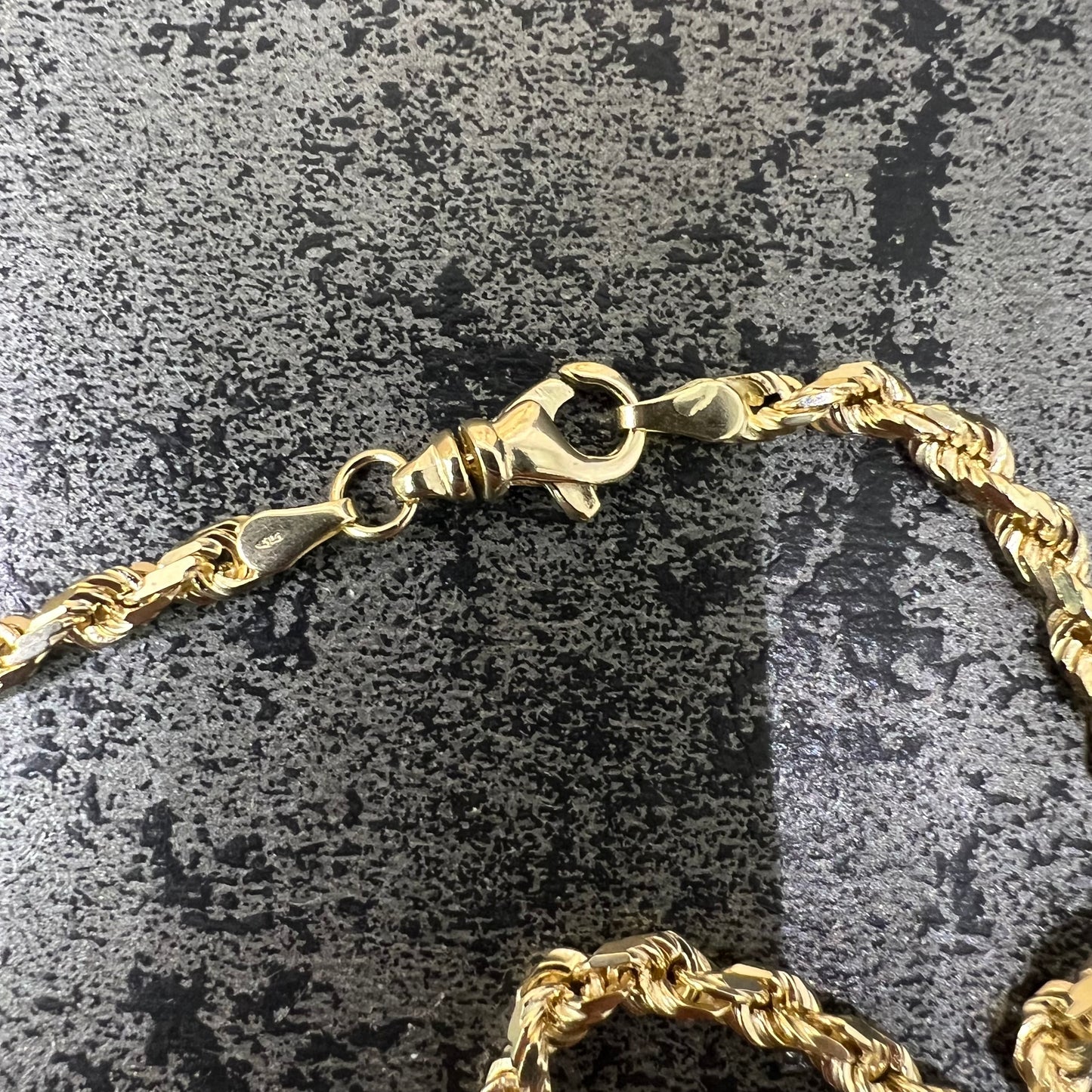 14 karaat gouden rope ketting massief schakel 3,50 mm 65 mm