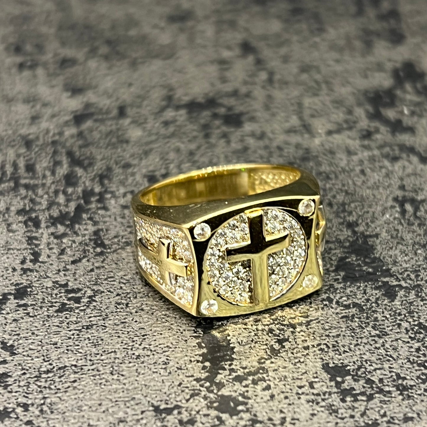 14 karaat gouden heren ring