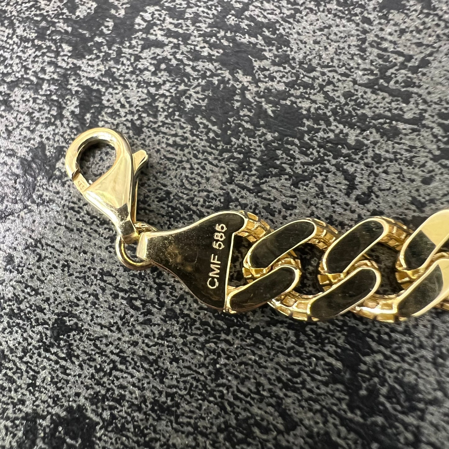 14 karaat gouden armband Cuban schakel 8,1 mm 19 cm