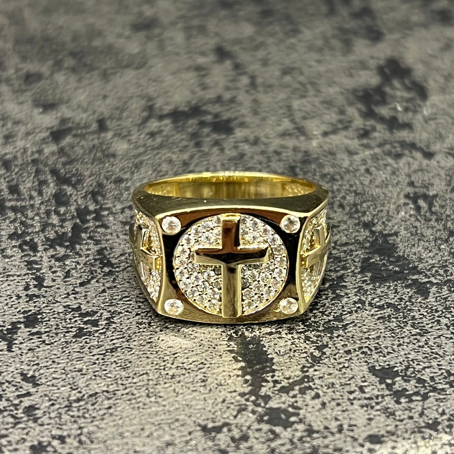 14 karaat gouden heren ring