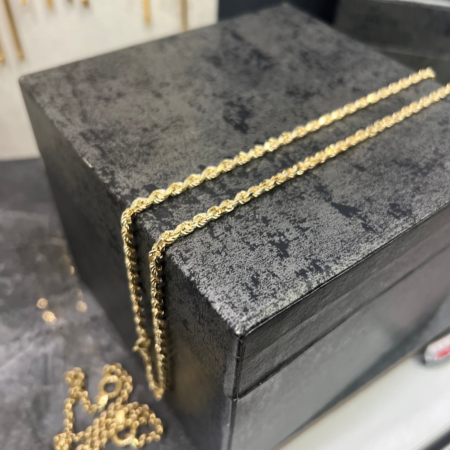 14 karaat gouden rope ketting massief schakel 3,50 mm 65 mm