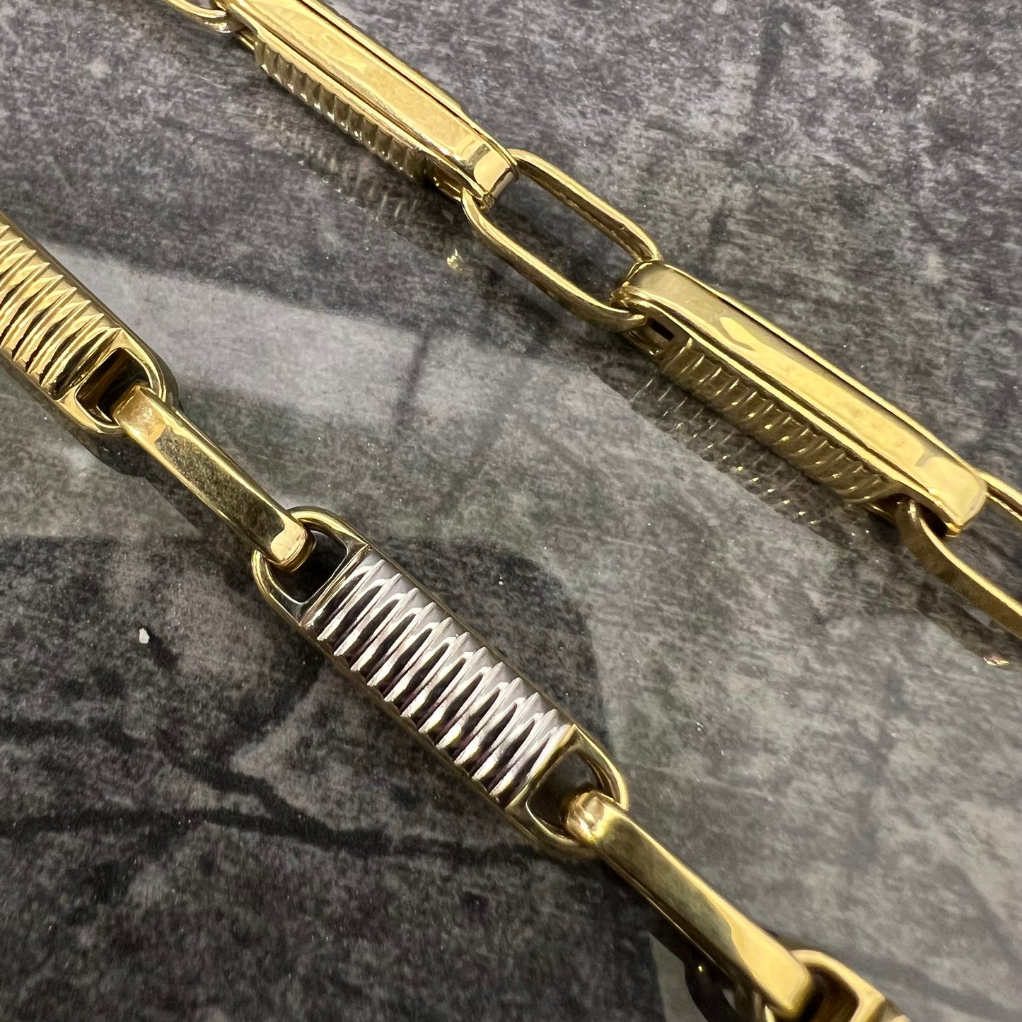 14 karaat gouden ketting prachtige schakel 65 cm