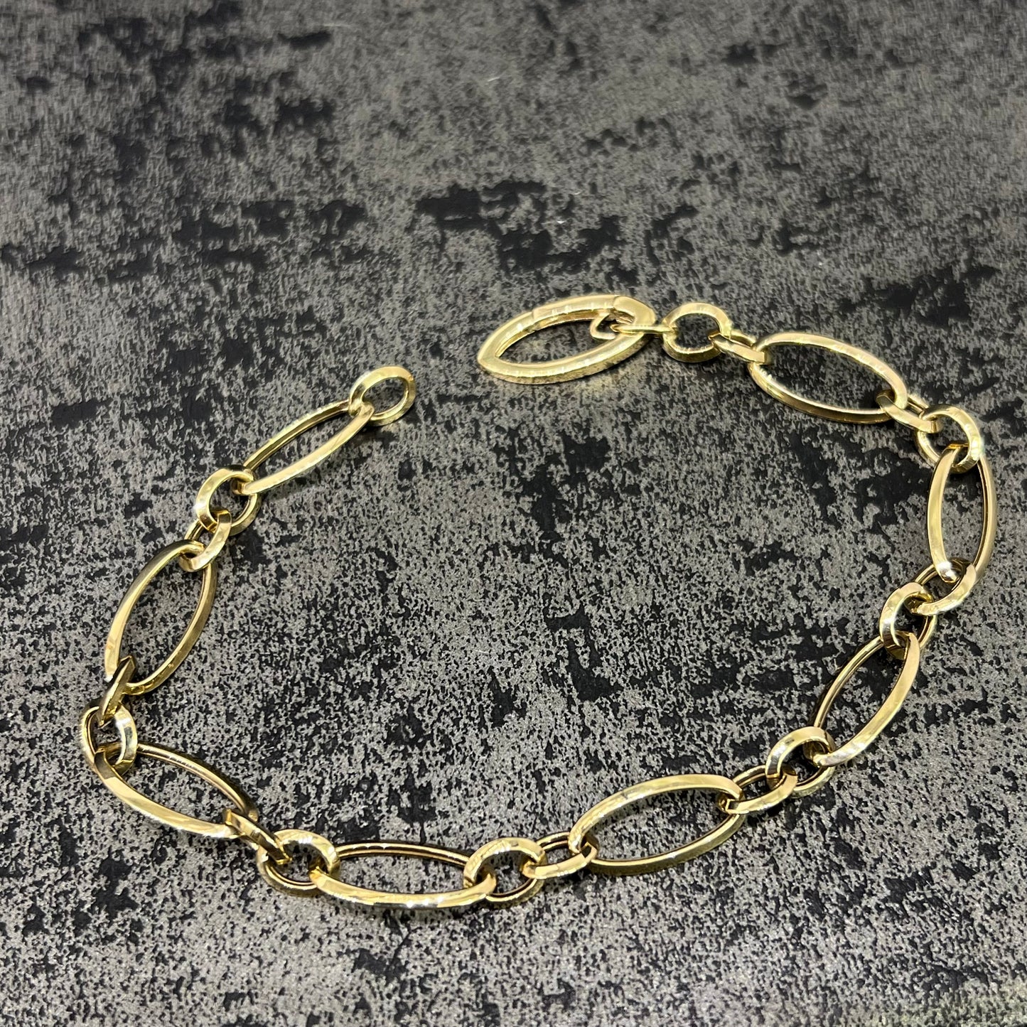 14 karaat gouden armband prachtig schakel 7,4 mm 20 cm