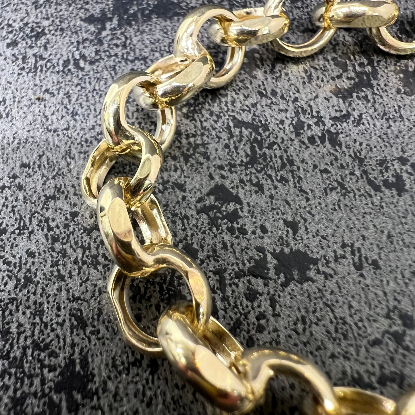 Prachtige armband jasseron schakel 14 karaat goud