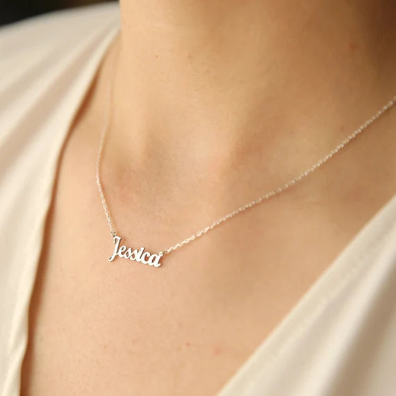 Zilveren naamketting