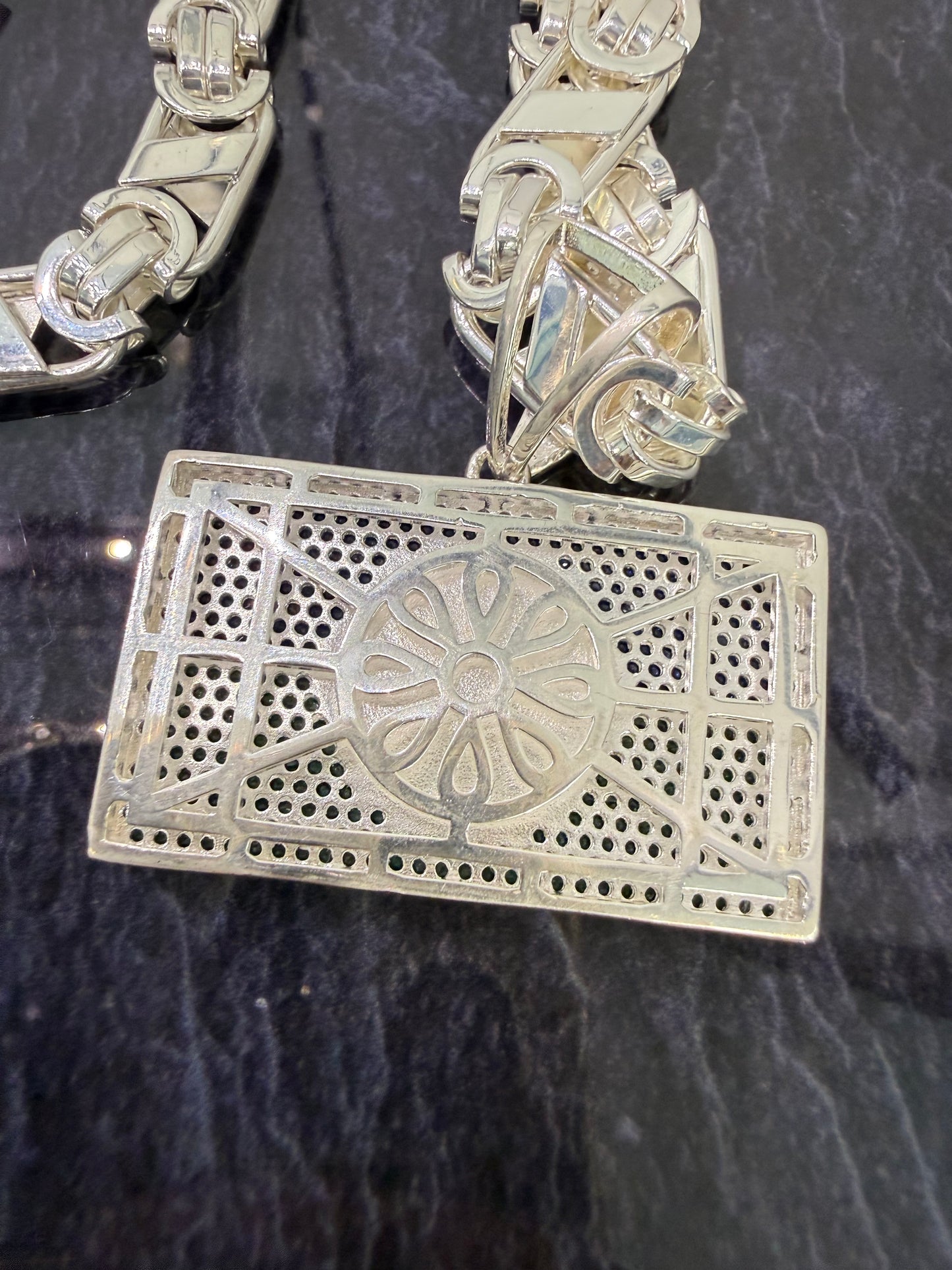 925 zilveren Valentino ketting met Sinti hanger