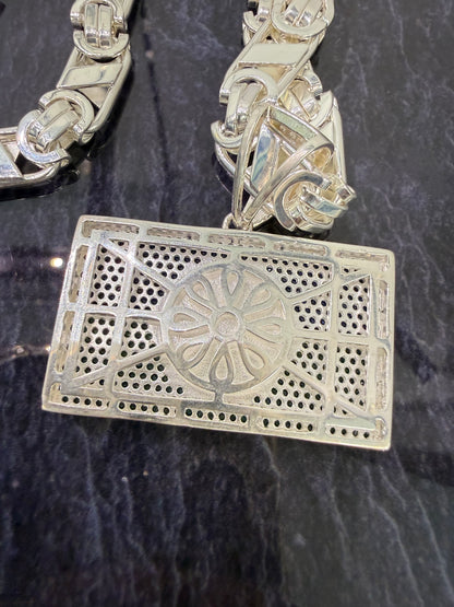 925 zilveren Valentino ketting met Sinti hanger