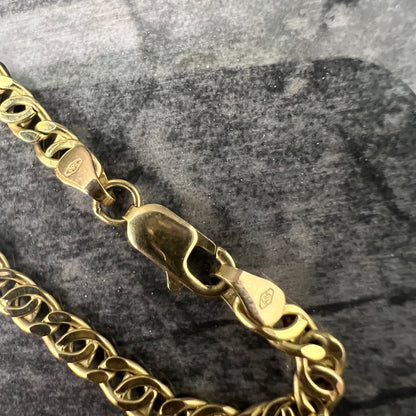 14 karaat gouden ketting valkenoog schakel
