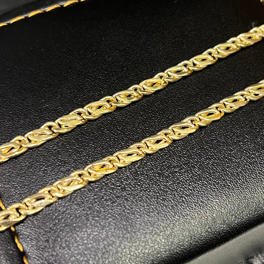 14 karaat gouden ketting valkenoog schakel