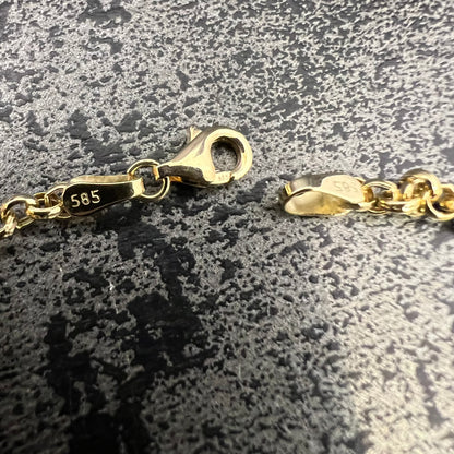 14 karaats gouden armband prachtig hart model 19 cm