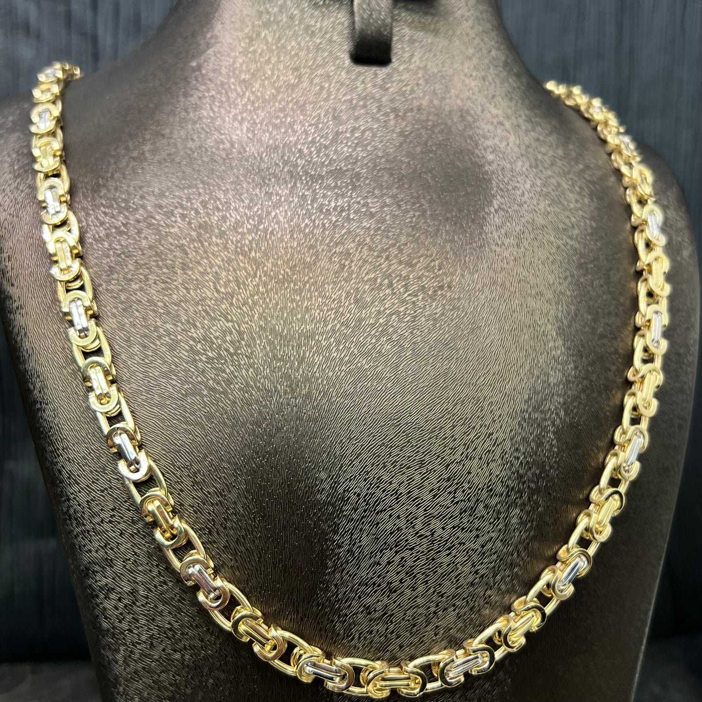 14 karaat gouden koningsketting plat