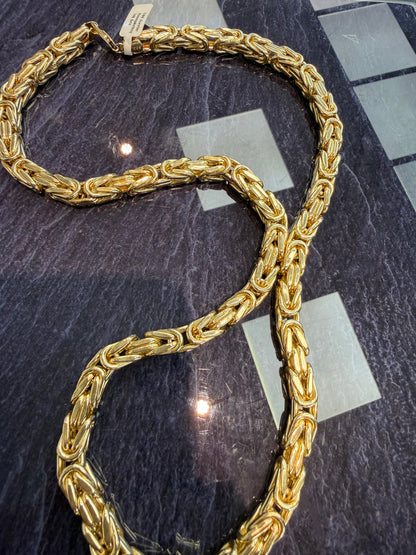 Prachtige brede koningsketting met unieke panter hanger