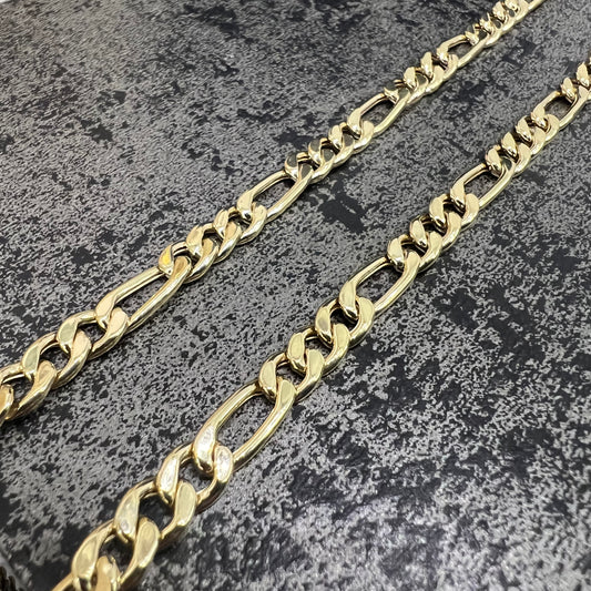 14 karaats gouden figaro schakel ketting prachtig model 5,76 mm 60 cm