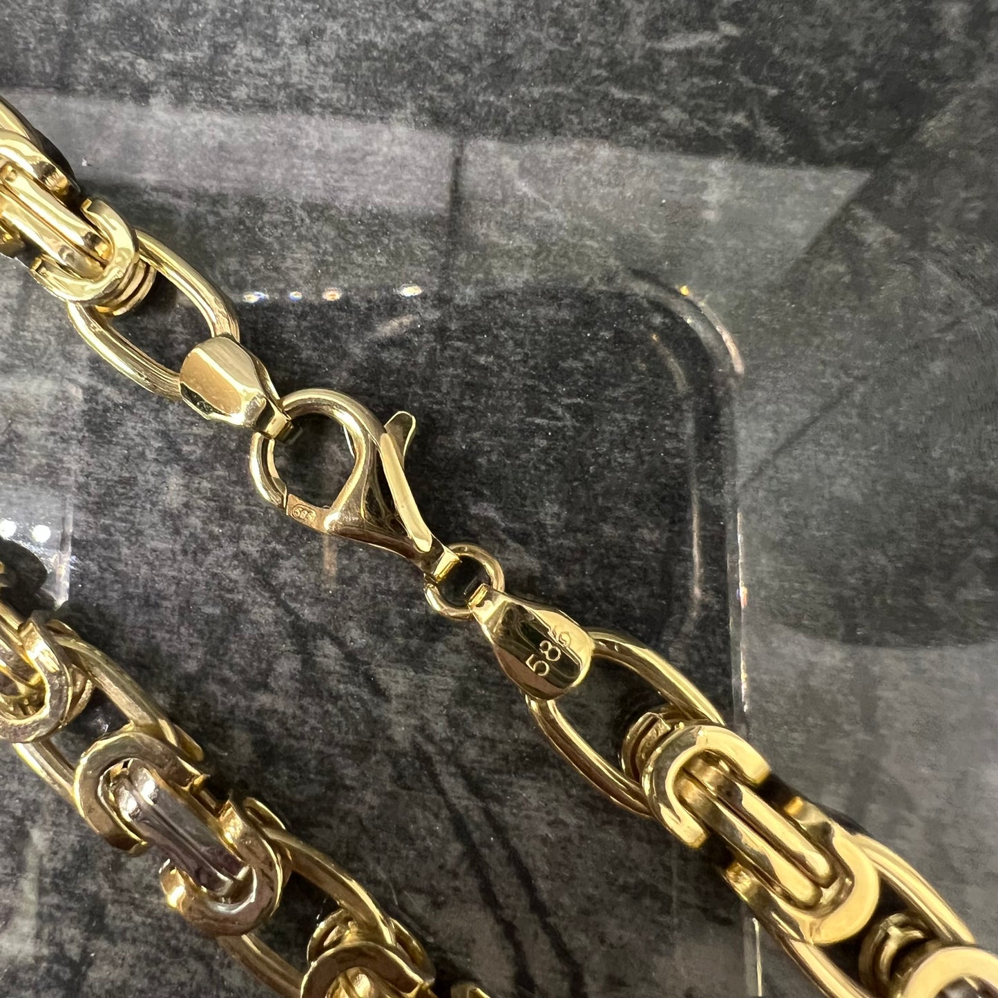 14 karaat gouden koningsketting plat