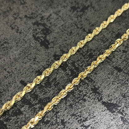 14 karaat gouden rope ketting massief schakel 3,50 mm 65 mm