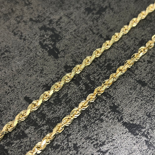 14 karaat gouden rope ketting massief schakel 3,50 mm 65 mm