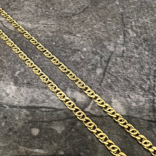 14 karaat gouden ketting valkenoog schakel