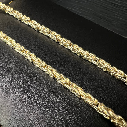 14 karaat gouden koningsketting massieve schakel