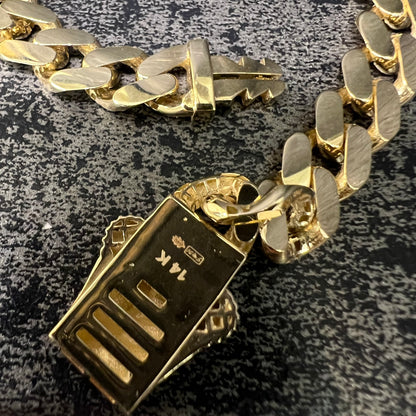 14 karaat gouden armband cuban schakel