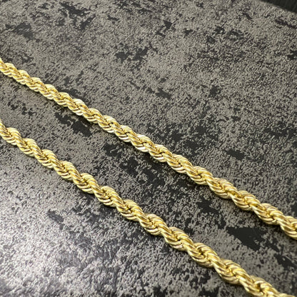 14 karaat gouden rope ketting schakel 70 cm 4,45 mm