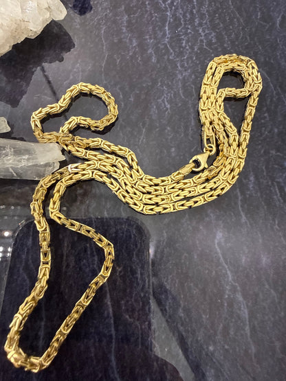 Prachtige 14 karaats gouden koningsketting