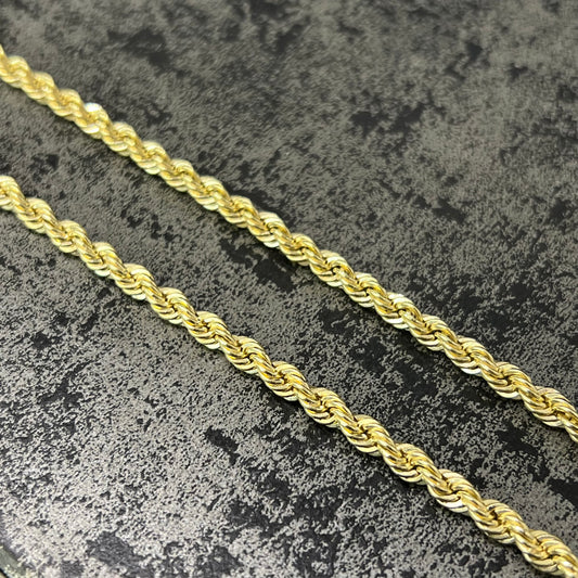 14 karaat gouden rope ketting schakel 70 cm 4,45 mm