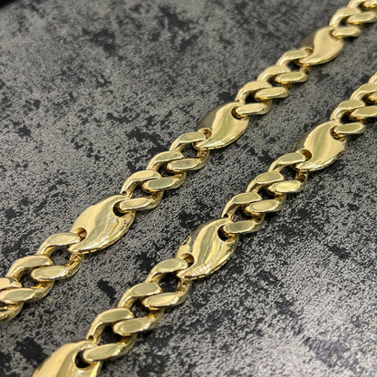 14 karaat gouden Cuban ketting 9,7 mm 65 cm