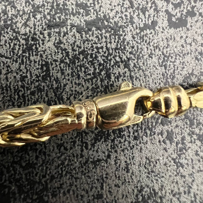 14 karaat gouden koningsketting bezet met schitterende stenen