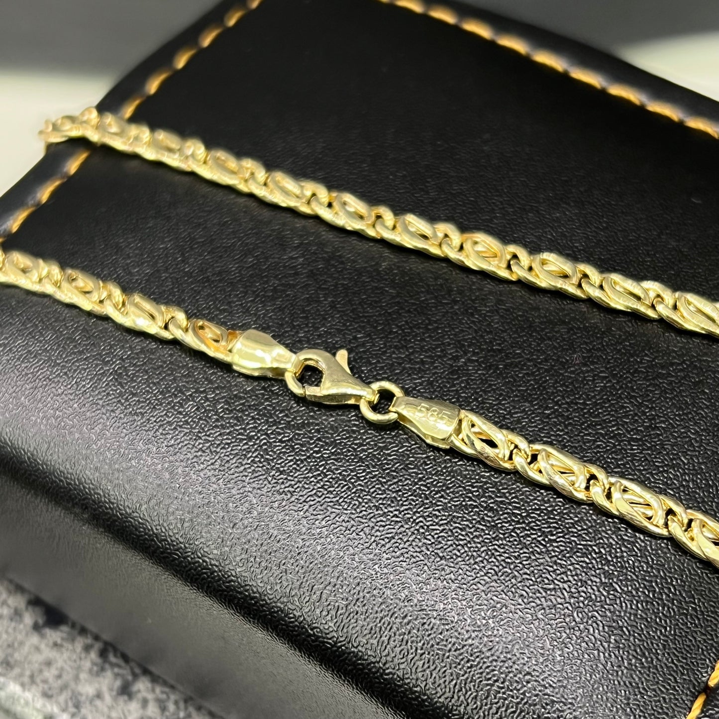 14 karaat gouden ketting valkenoog schakel