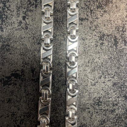 Zilveren ketting Valentino schakel