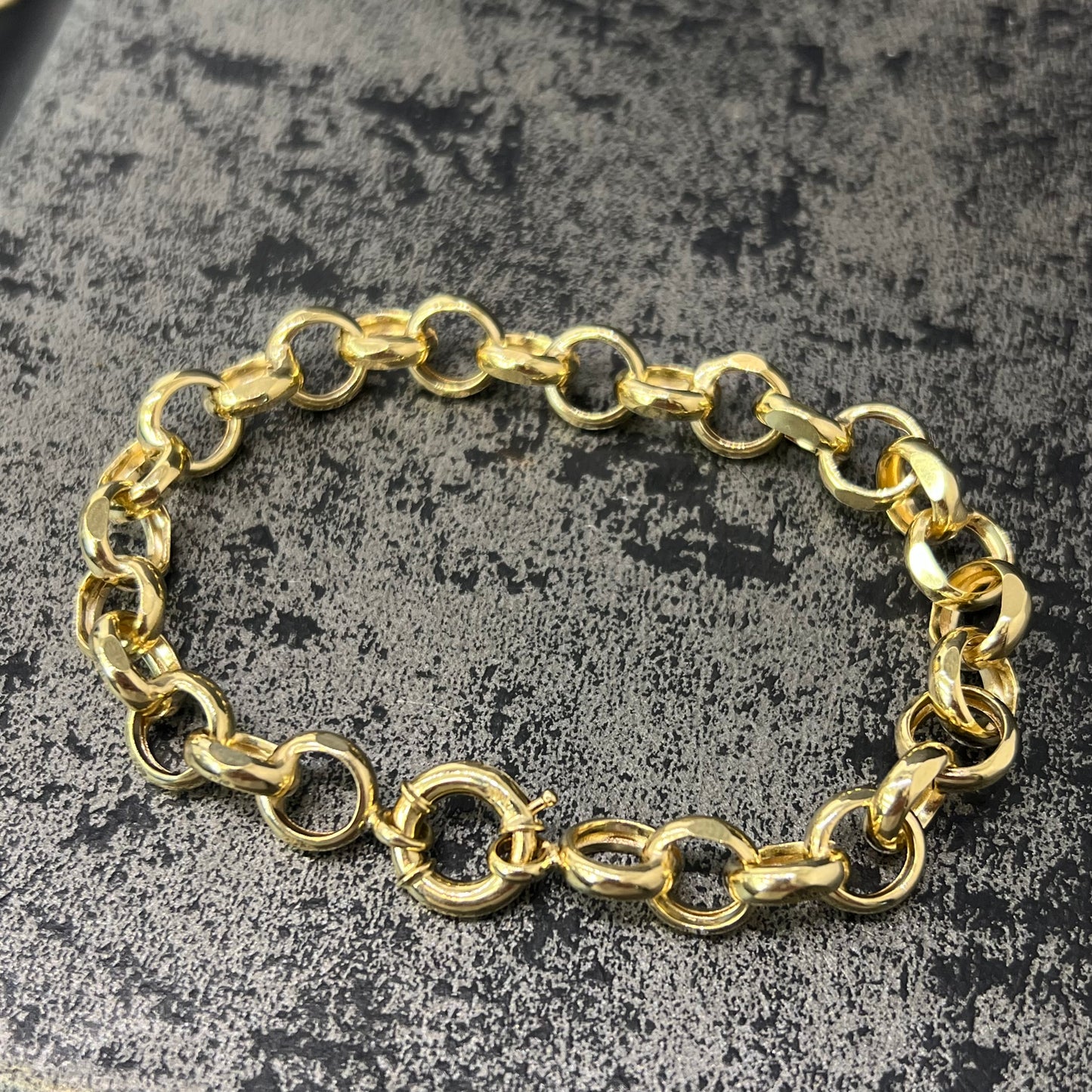 Prachtige armband jasseron schakel 14 karaat goud