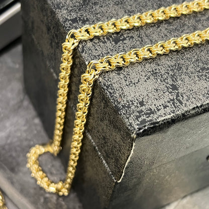 14 karaat gouden ketting massief schakel