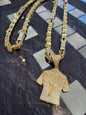 Prachtige 14 karaats gouden Magnum ketting met Ronaldo shirt 7 hanger