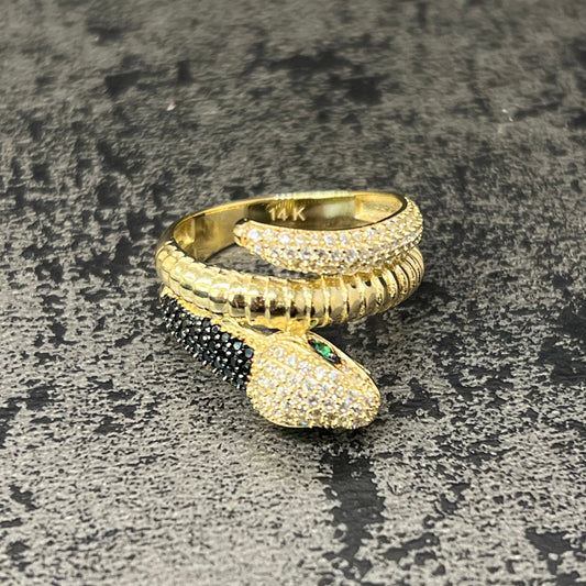 Gouden ring, slang model, 14 karaat