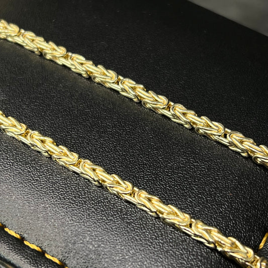 14 karaat gouden koningsketting massieve schakel