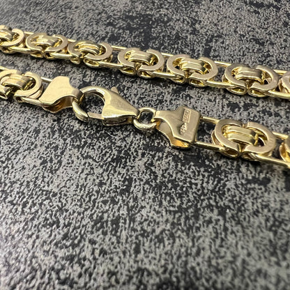 14 karaat gouden platte koningsketting
