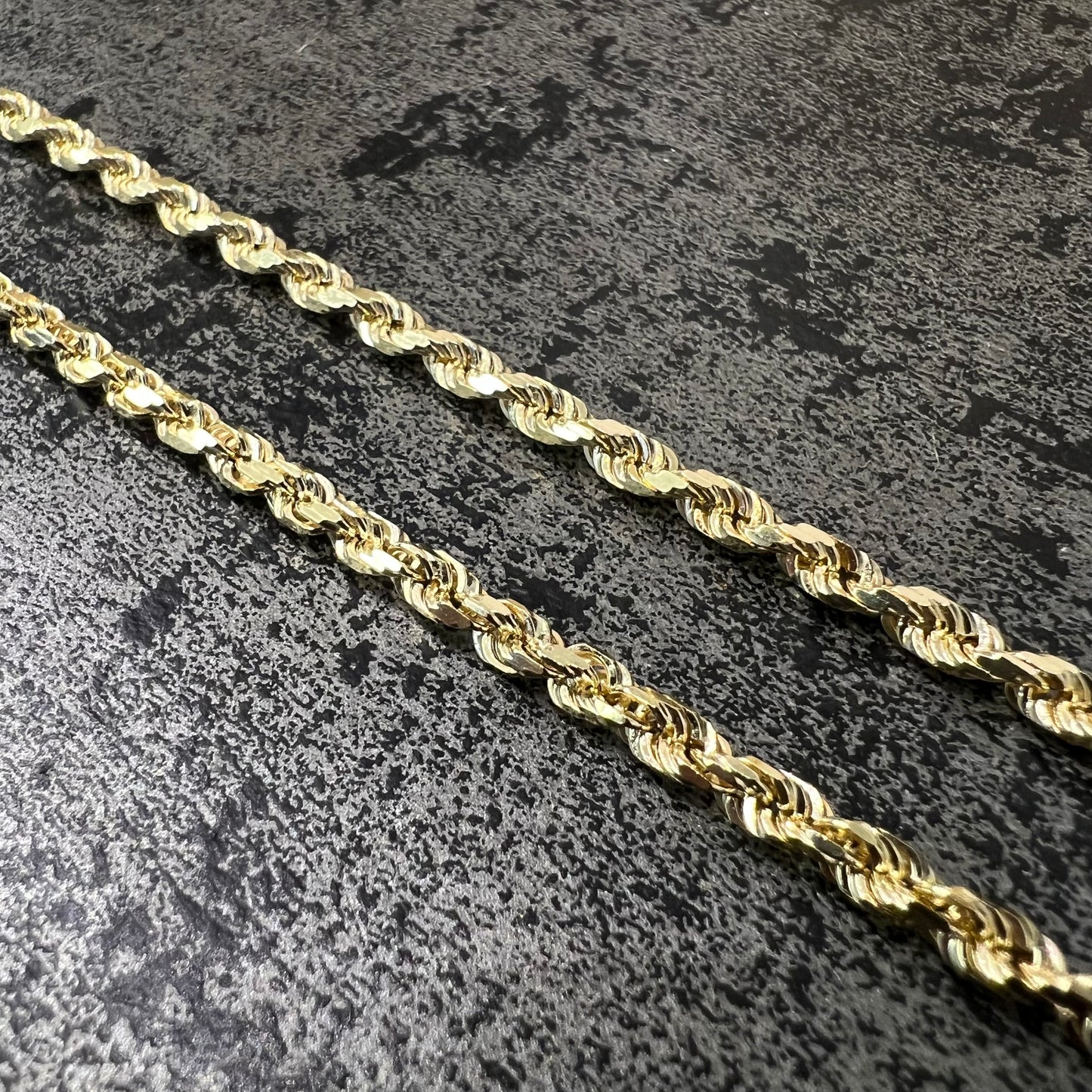 14 karaat gouden rope ketting massief schakel 3,50 mm 65 mm