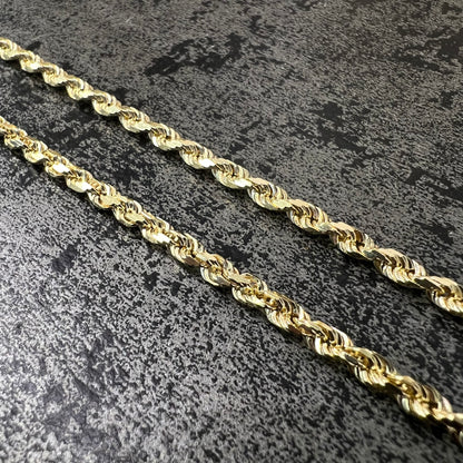 14 karaat gouden rope ketting massief schakel 3,50 mm 65 mm