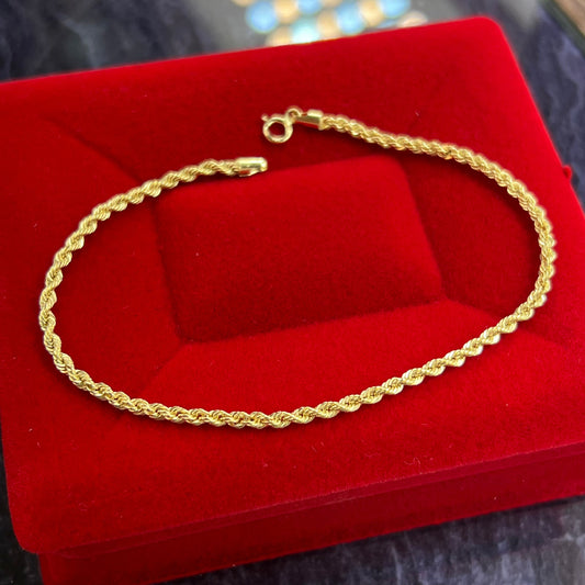 14 karaat gouden armband rope schakel