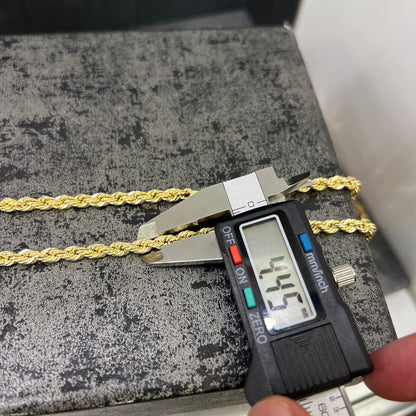 14 karaat gouden rope ketting schakel 70 cm 4,45 mm