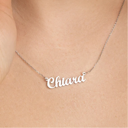 Zilveren naamketting