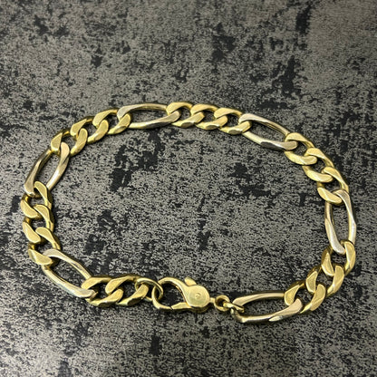 18 karaats gouden armband heren figaro schakel