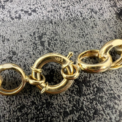 Prachtige armband jasseron schakel 14 karaat goud