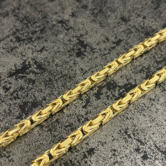 14 karaat gouden koningsketting massief 4,80 mm 60 cm