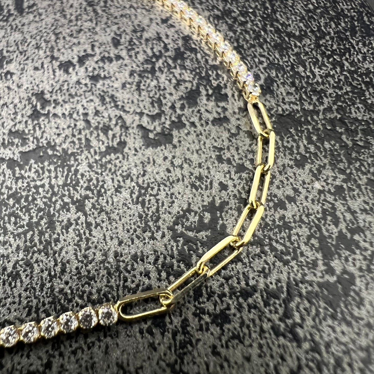 Gouden tennisarmband prachtig model