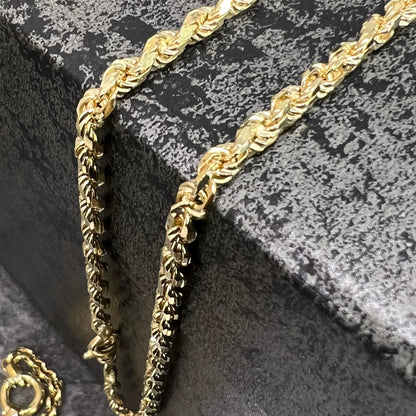 14 karaat gouden rope ketting massief schakel 3,50 mm 65 mm